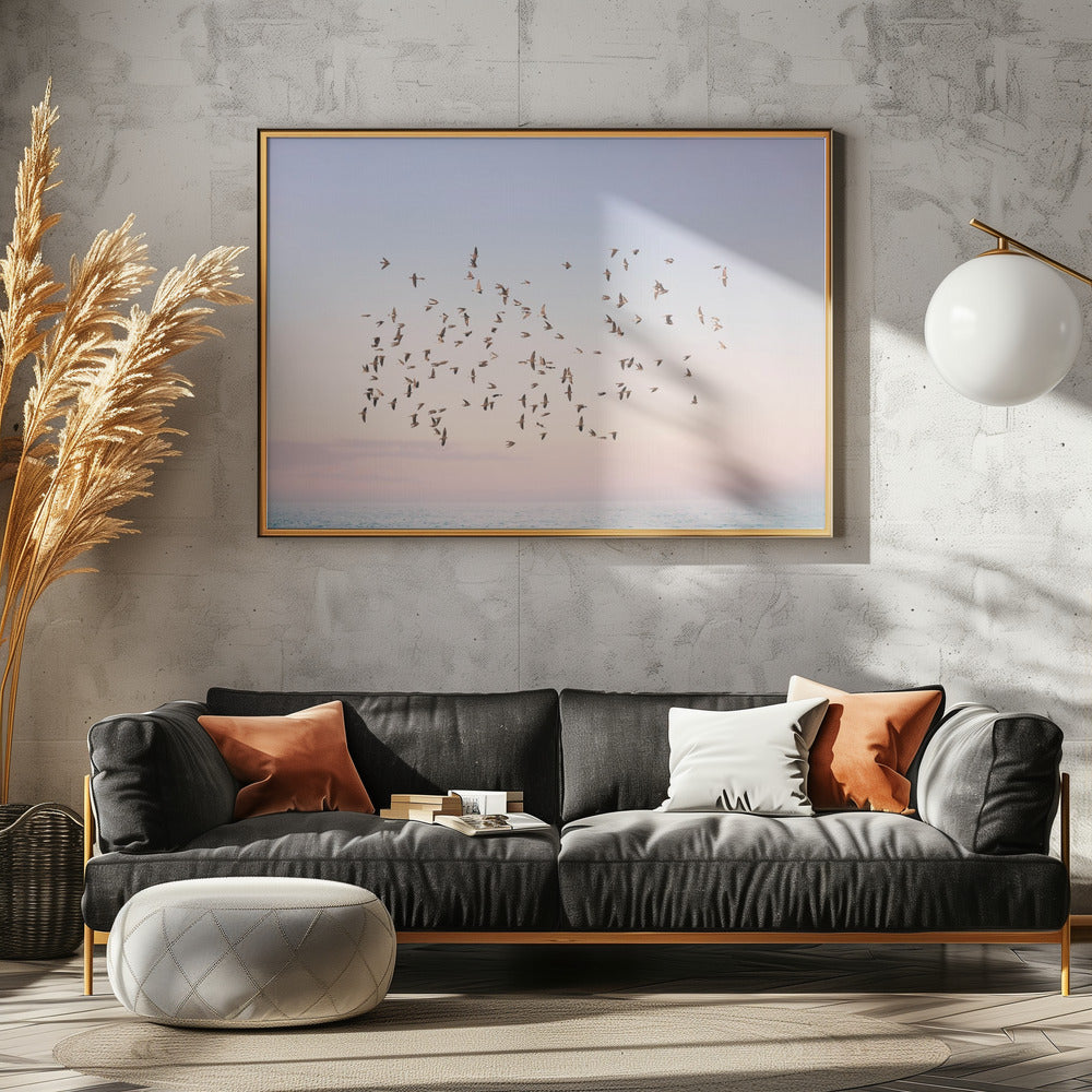 Sonnenuntergangsflug | Leinwand