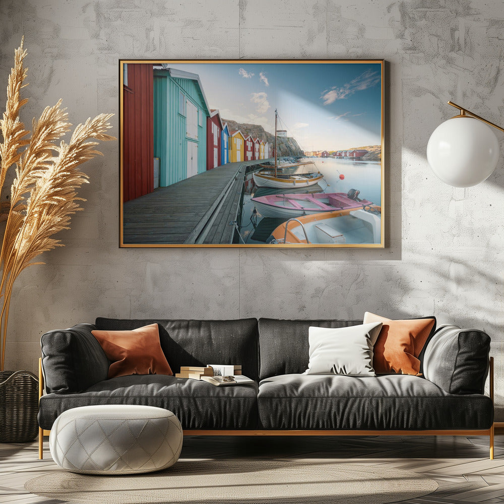 Farbiger Hafen | Leinwand
