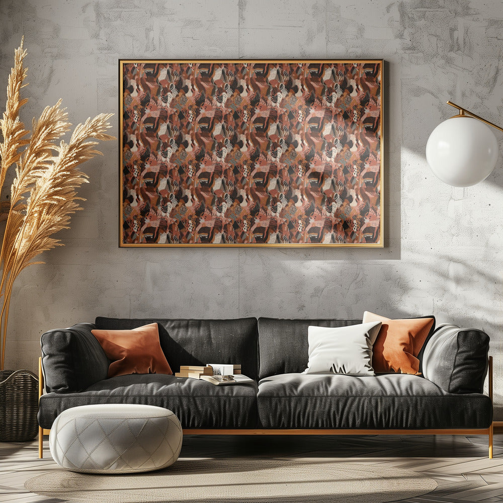 Purpurrotes Mosaik | Leinwand