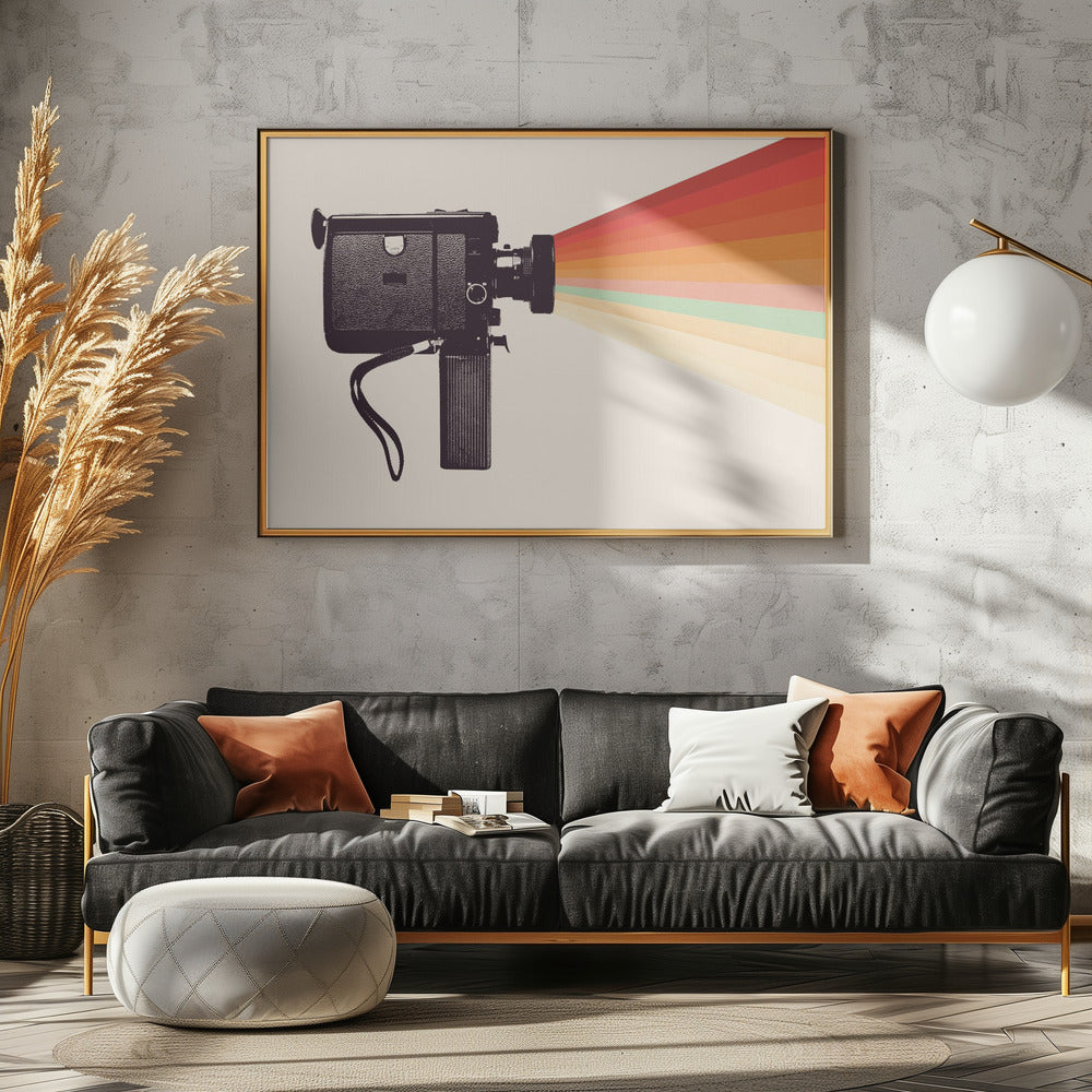 Filmkamera Regenbogen | Leinwand