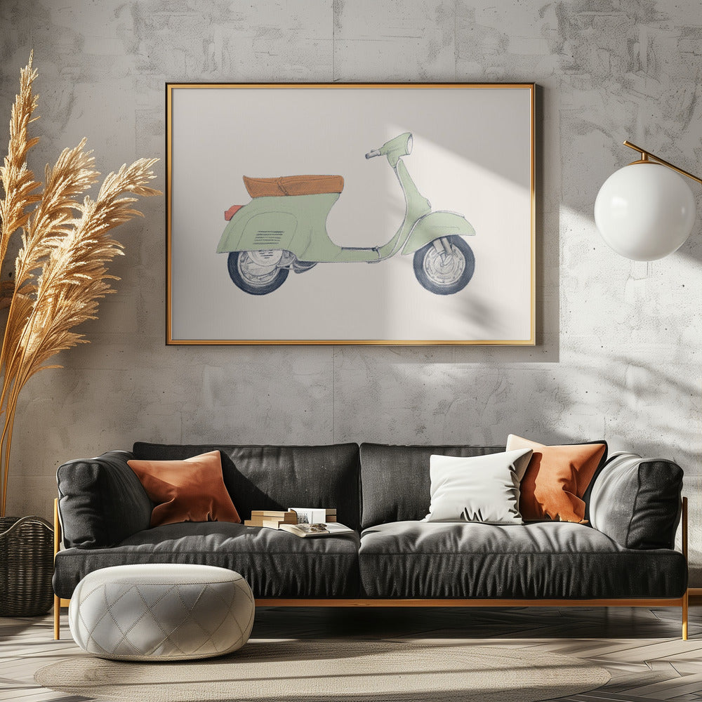 Vespa-Druck | Leinwand