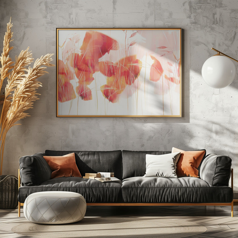 Moderne Mohnblumen | Leinwand