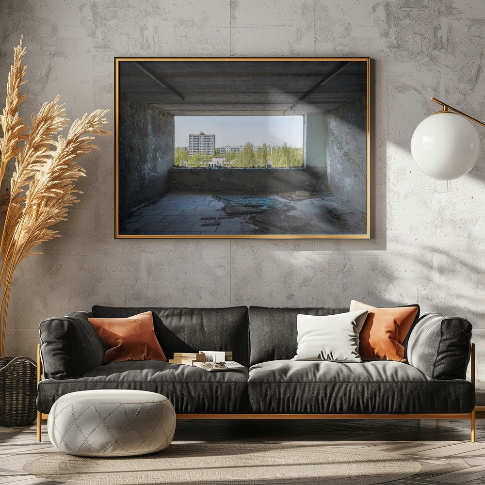 Blick auf Pripyat in Tschernobyl | Poster