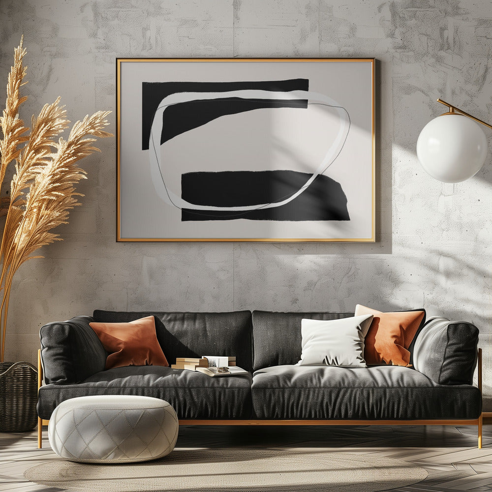 Monochromer Fluss | Leinwand