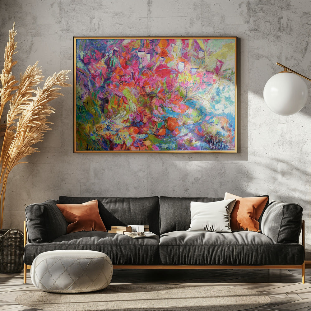 Leuchtende Blütenkaskade | Leinwand