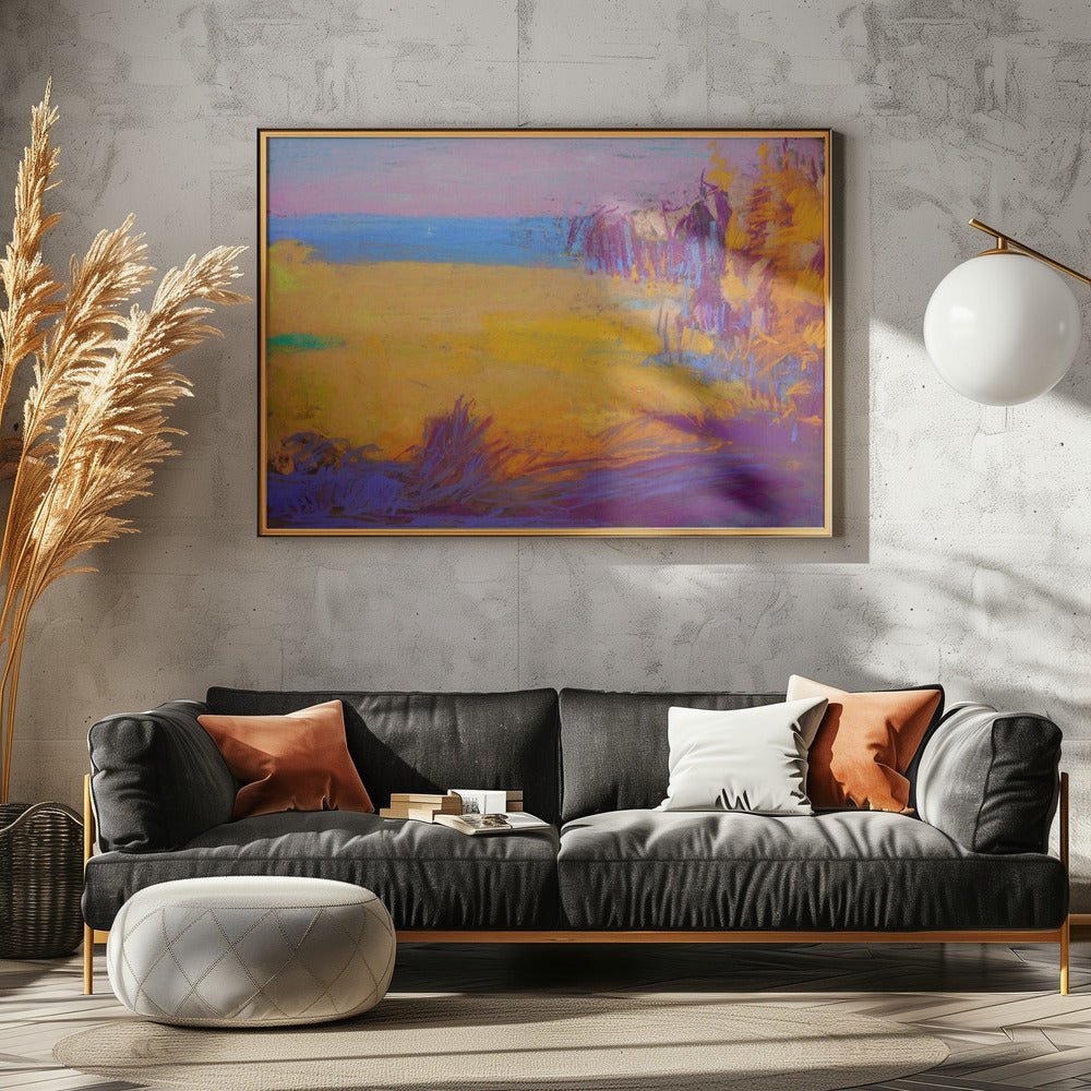 Vibrant Sunset Fields | Poster