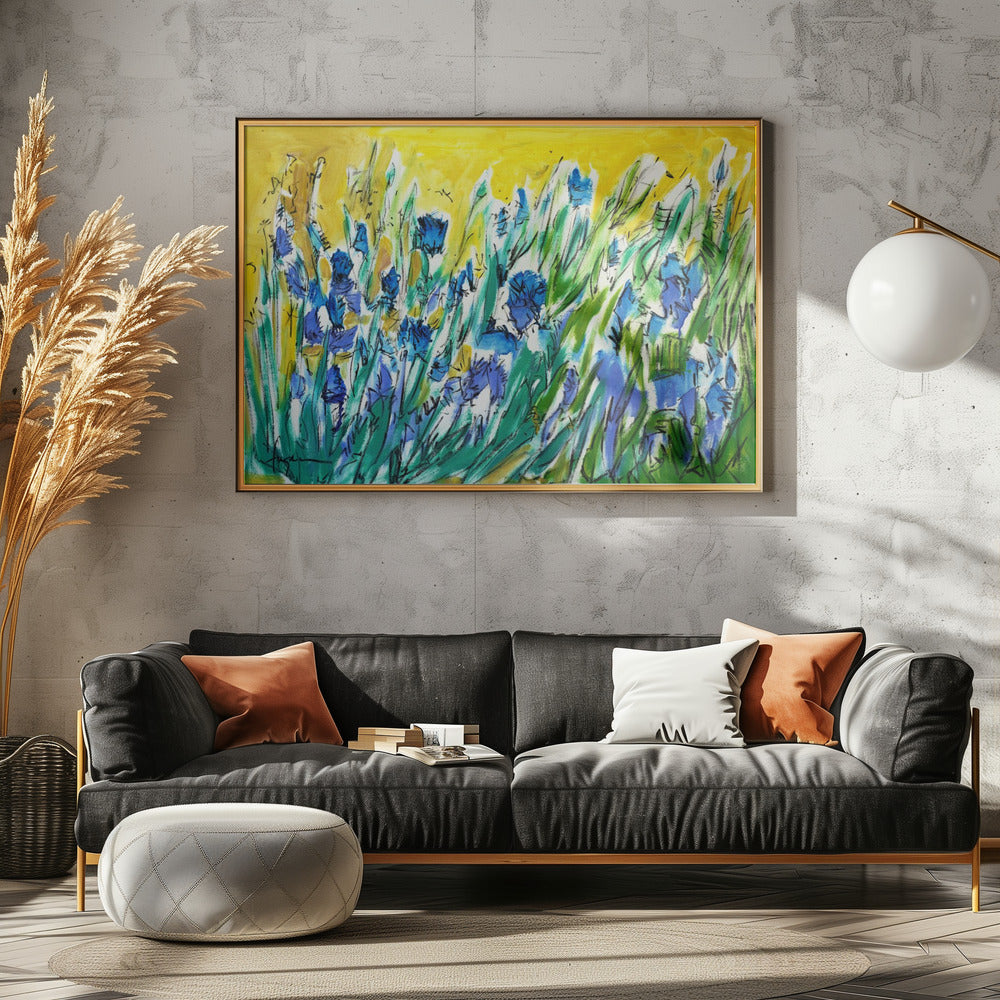 Burst of Blue Blooms | Poster