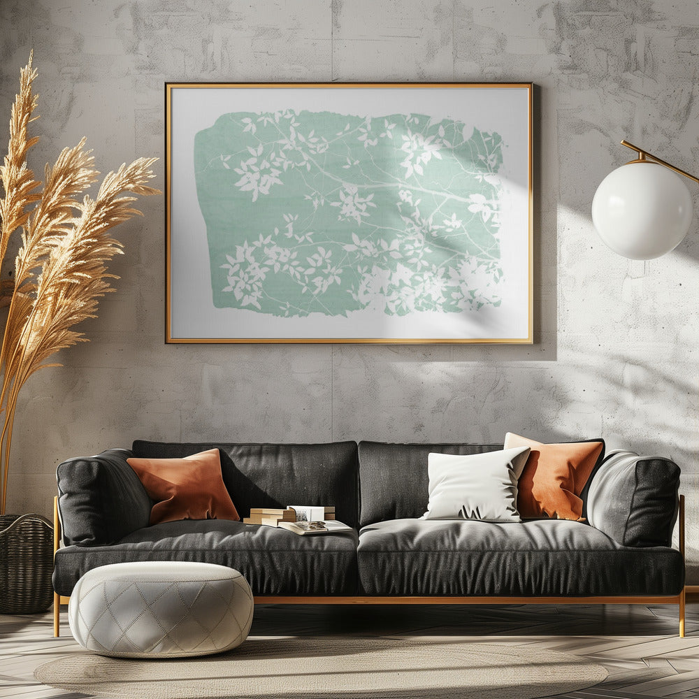 Mint Tree Foliage Silhouette | Poster