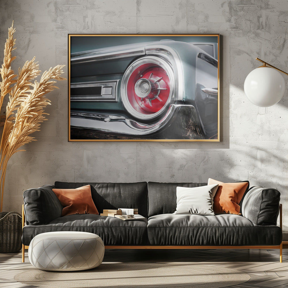 Amerikanischer Oldtimer Galaxie 500 1964 Hinten | Leinwand