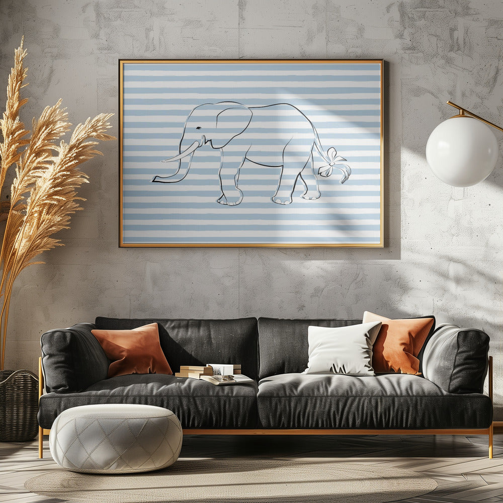 Gestreifte Elefantenschleife | Leinwand