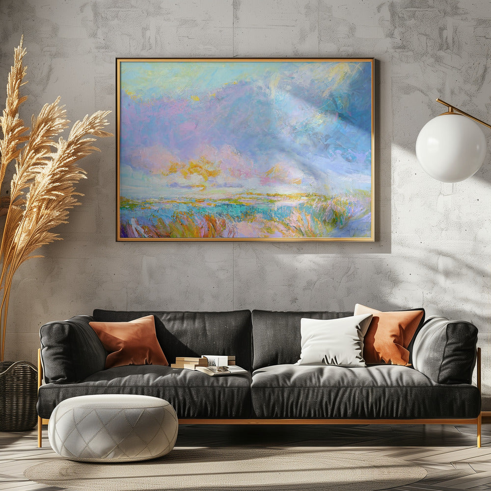 Pastell Horizon Glow | Leinwand