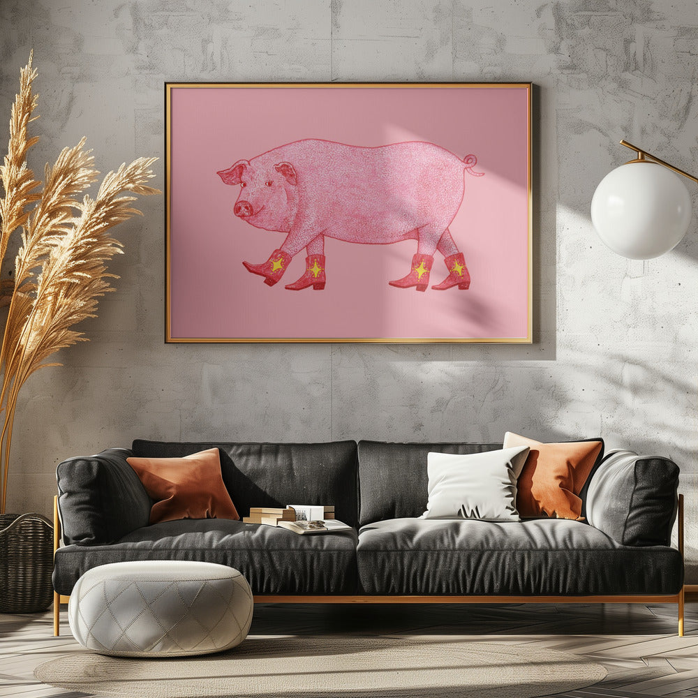 Marjorie, das Cowgirl-Schwein | Poster