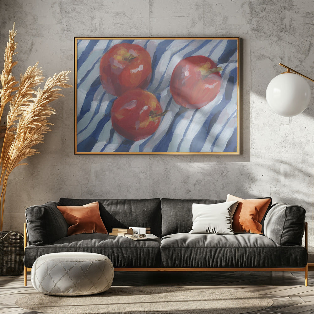 Drei rote Äpfel | Leinwand