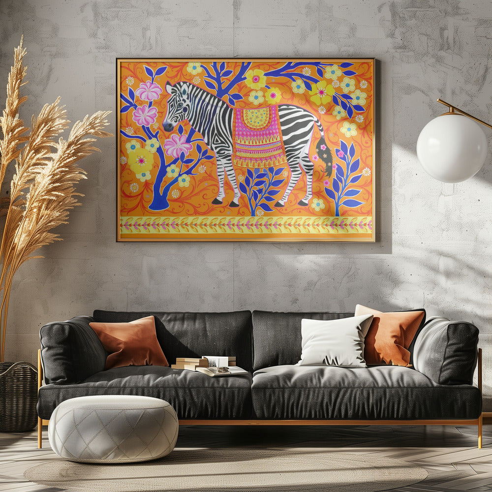 Zebra&#039;s Vibrant Dream | Poster