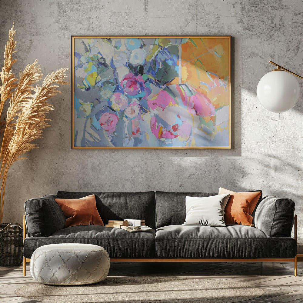 Glas und Rosen | Poster