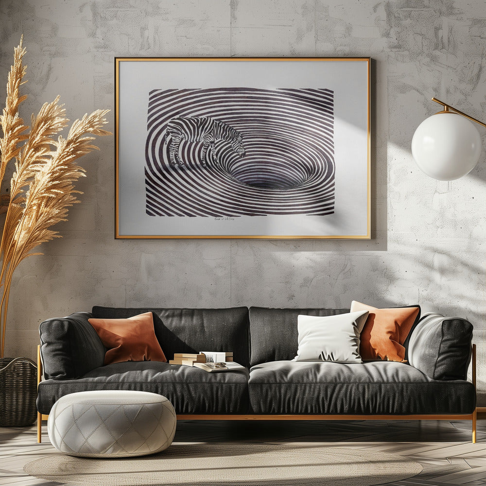 Zebra bei Bronze | Leinwand