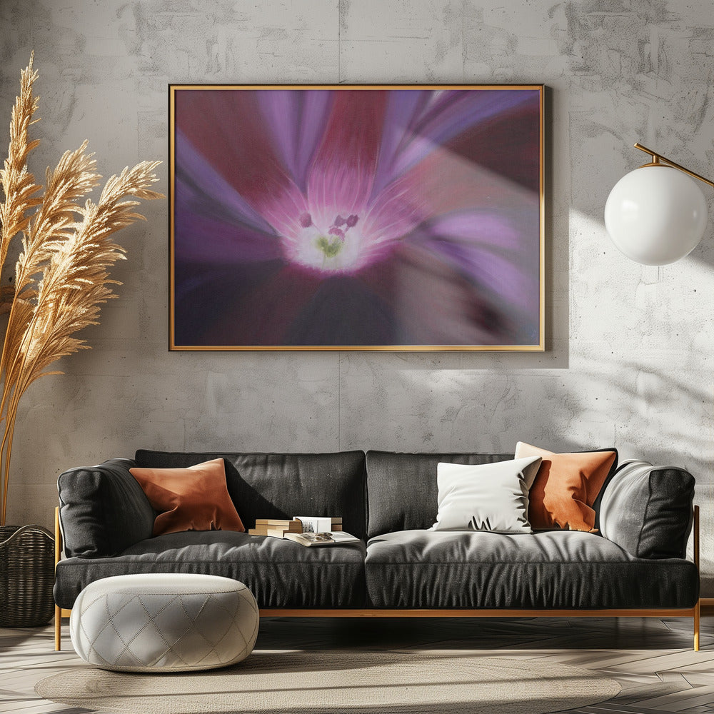 Lila Blumenöl auf Leinwand | Leinwand