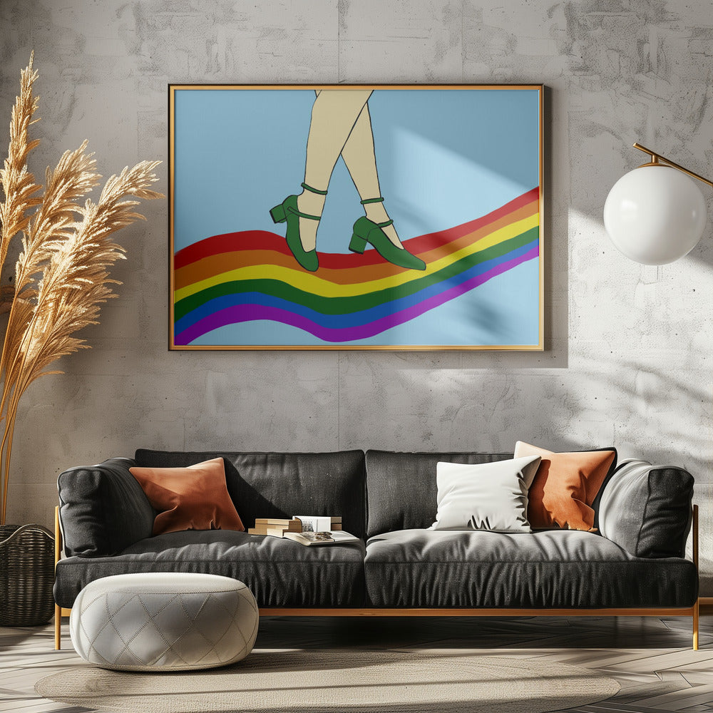 Regenbogenspaziergang | Leinwand