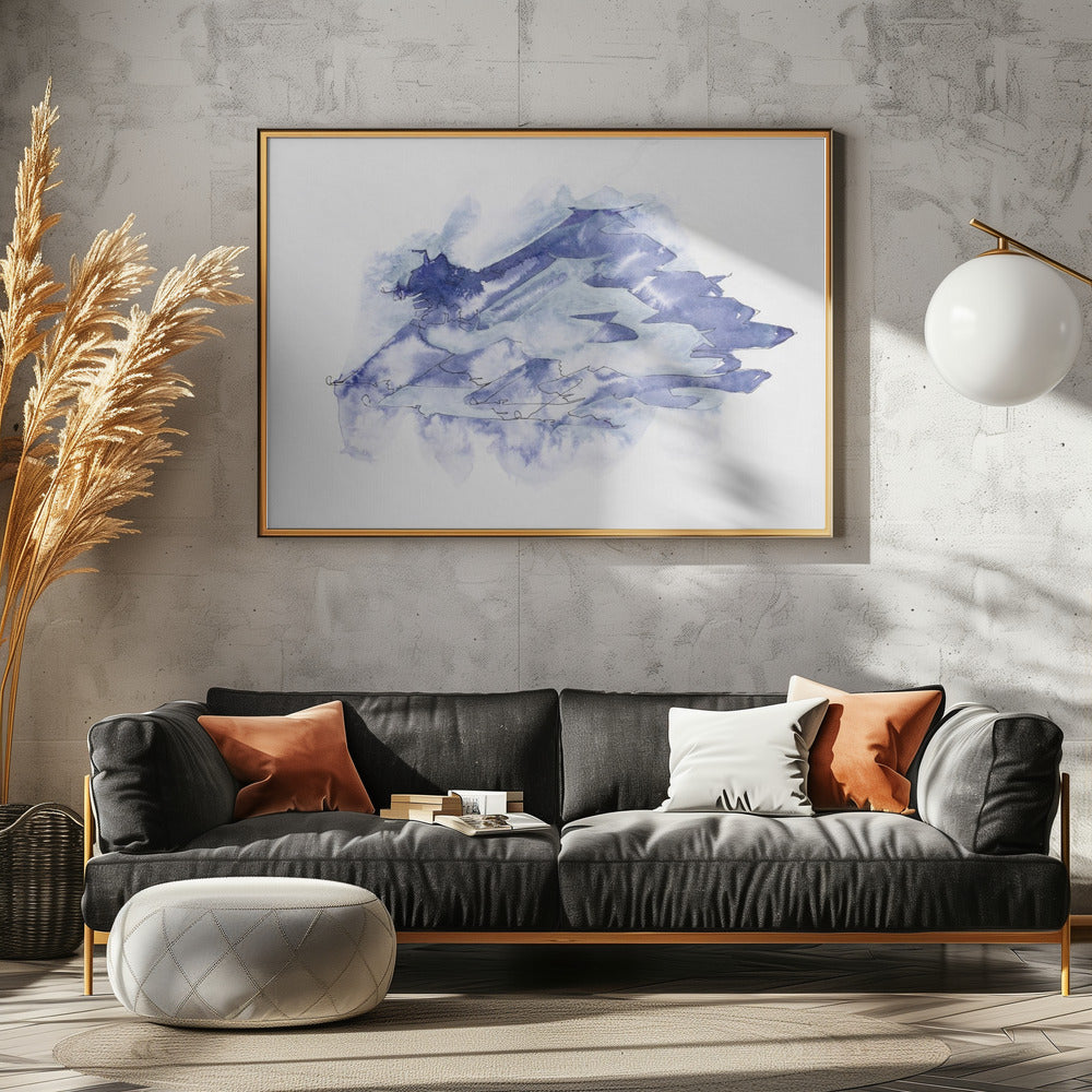 Kampfjet Study (indigo 4) | Canvas