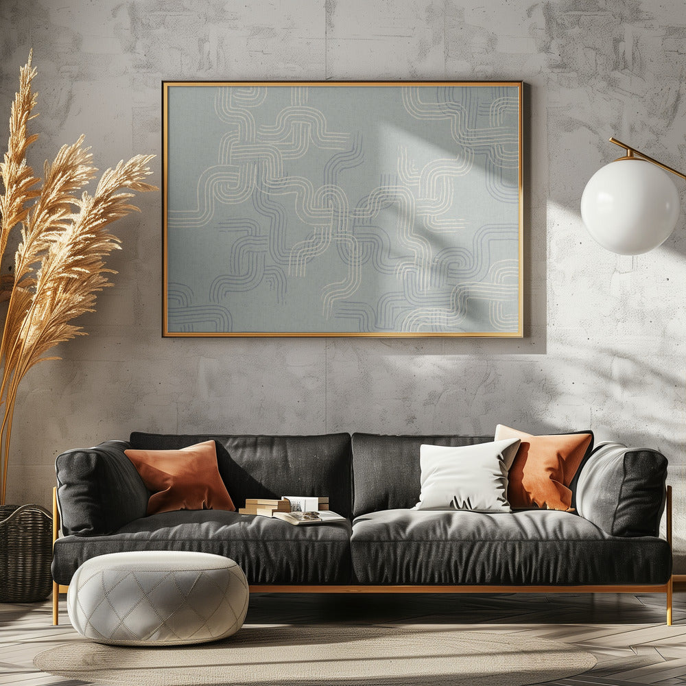 calming essentials traces concrete blue | Poster