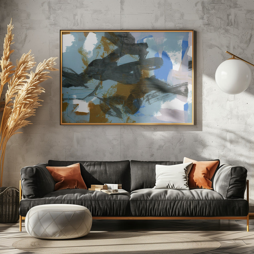 Abstract Blue Dance No 2 | Canvas