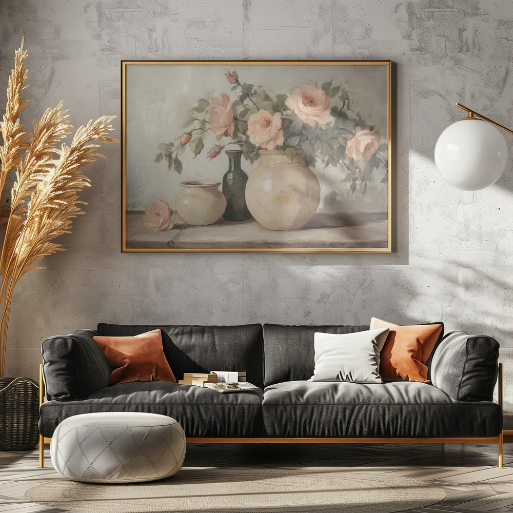 Blume in Vase Gemälde | Leinwand
