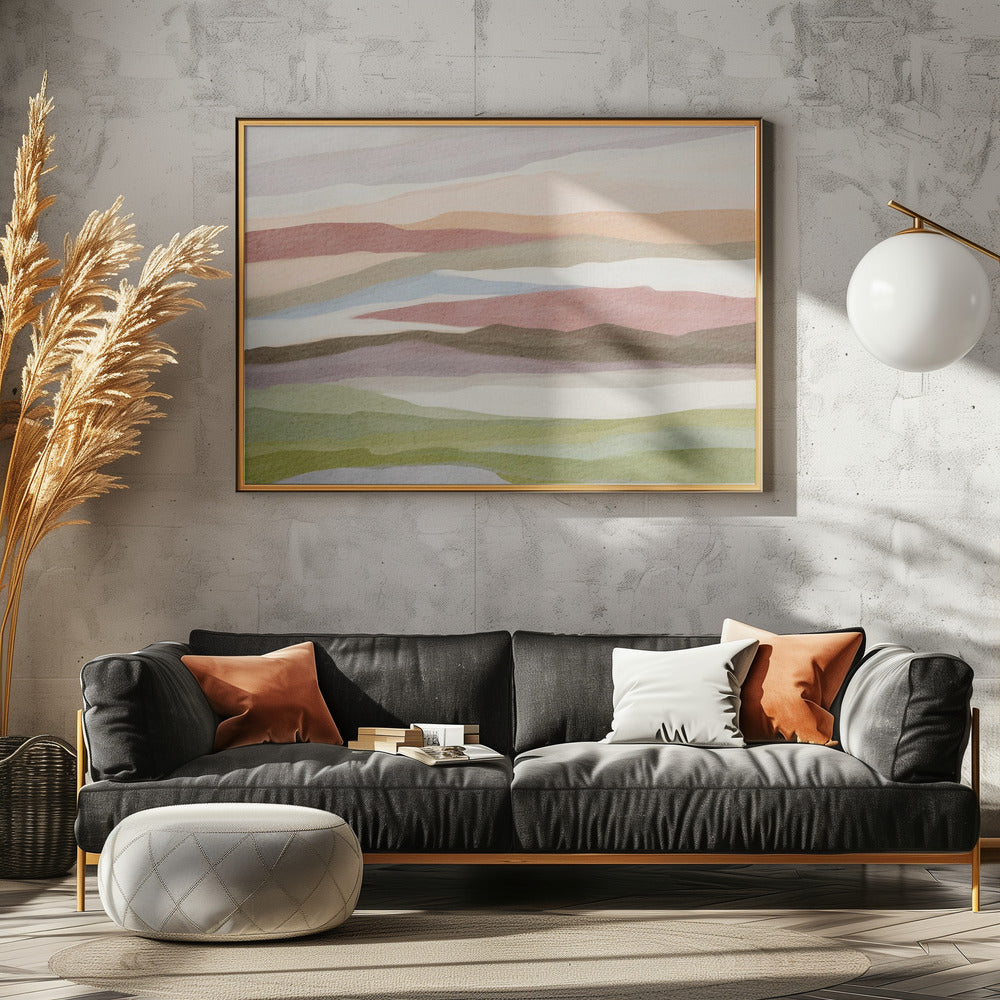 Abstrakte Aquarelllandschaft | Poster