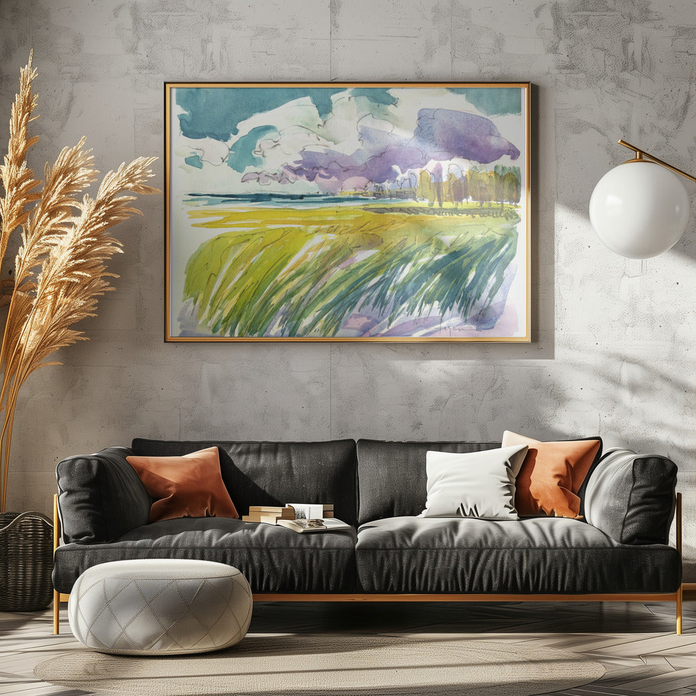Ruhiger Wiesenhimmel | Leinwand
