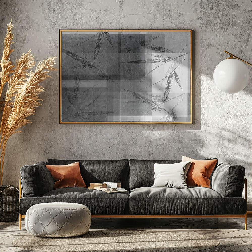 Abstrakte Pflanzen in neutralen Tönen | Poster