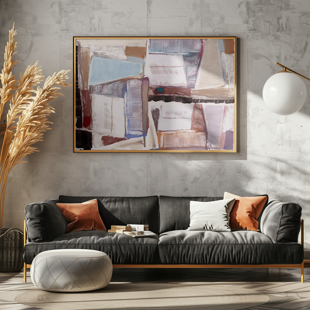 Konstruierte Abstraktion Rot | Leinwand