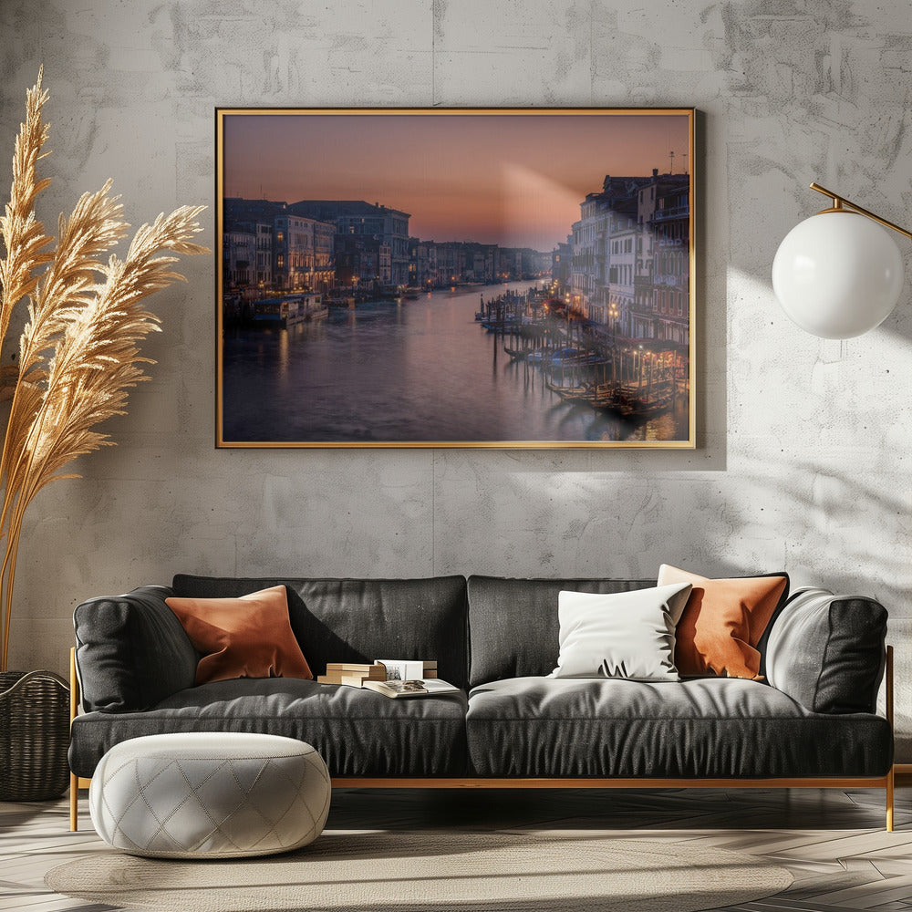 Venedig Canal Grande bei Sonnenuntergang | Leinwand