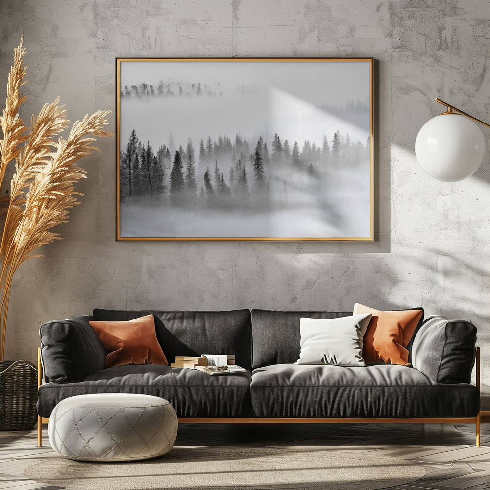 Nebliger Wald | Leinwand