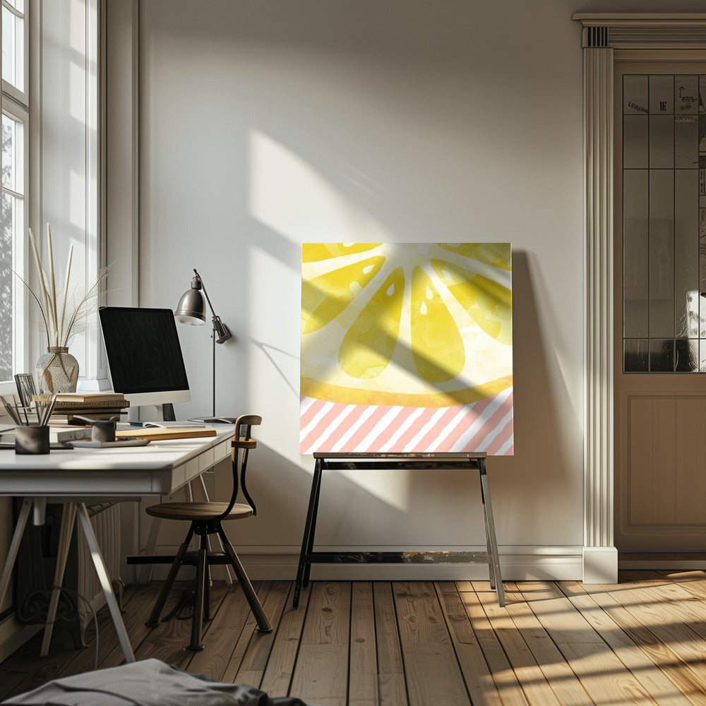 Zitrone Abstrakt | Leinwand