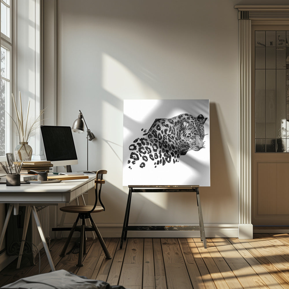 Wandbild „Cosmic Leopard“ | Leinwand