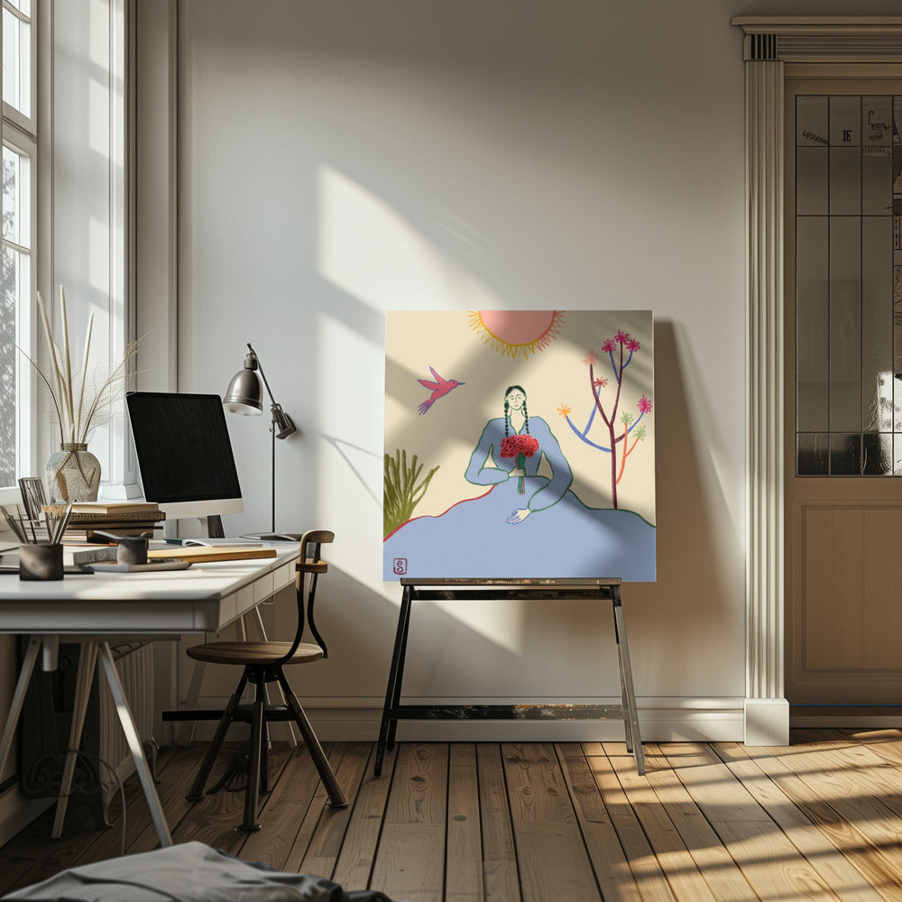 Umarmung der heiteren Blüte | Leinwand