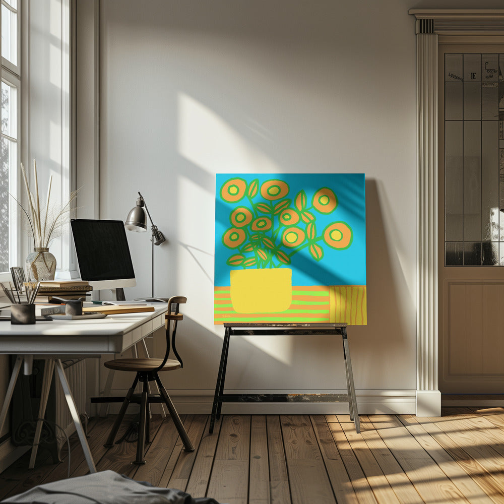 Blumen auf dem Tisch | Leinwand
