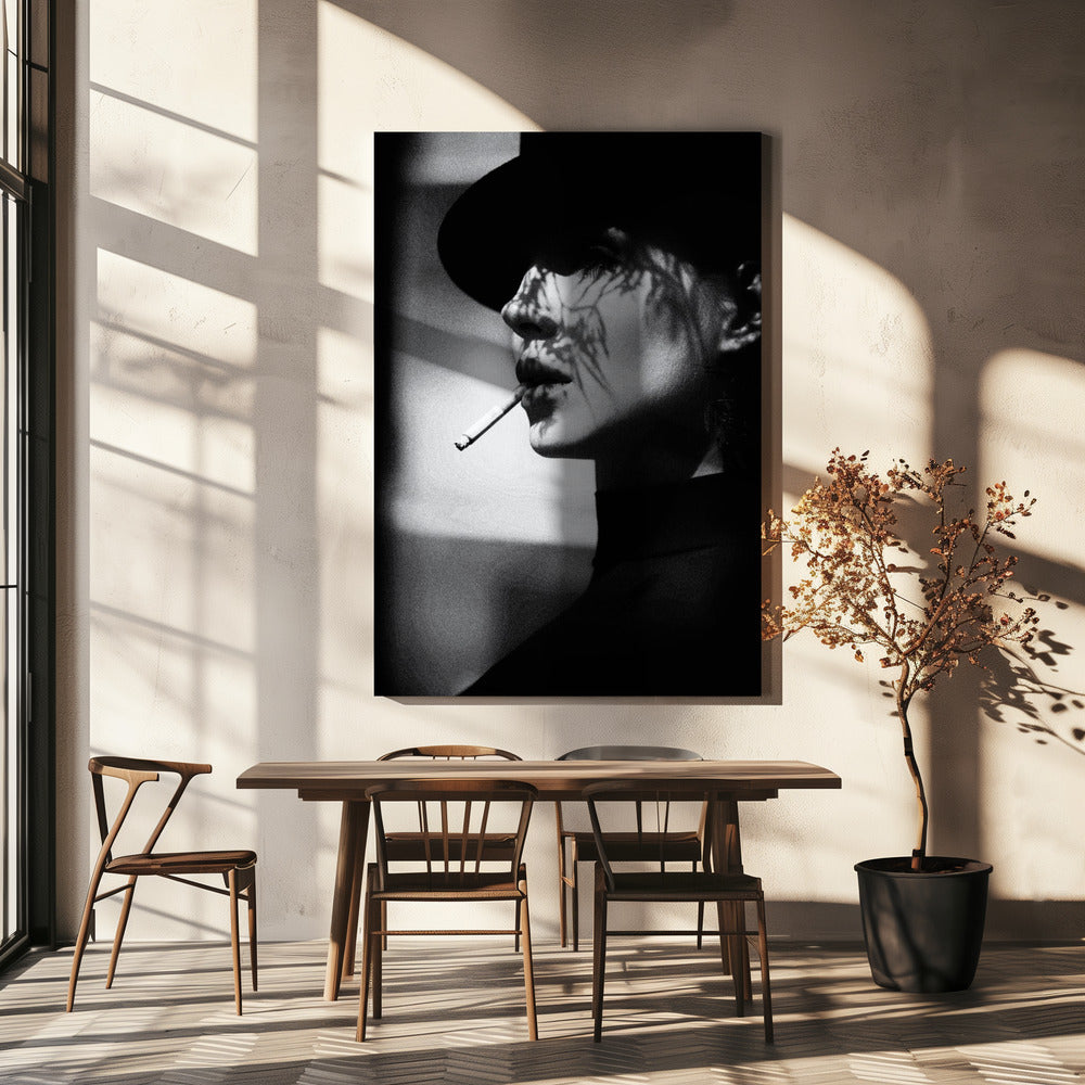 Dame in Schwarz | Leinwand