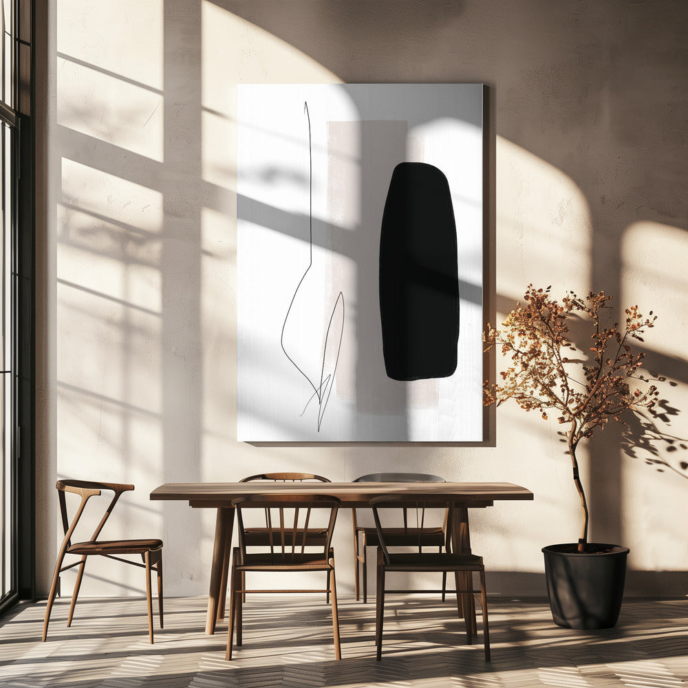 Schwarze und graue Formen | Leinwand