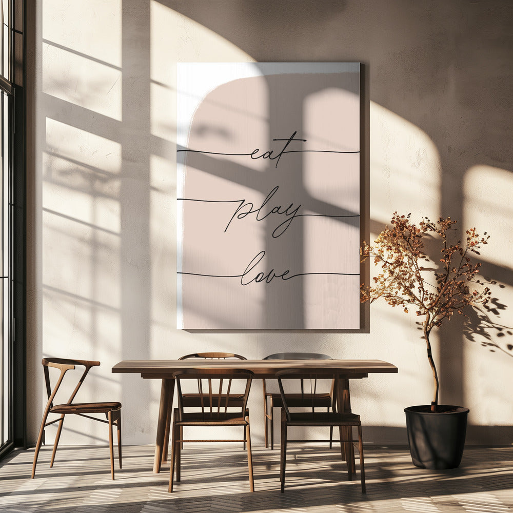 Essen, Spielen, Liebe | Leinwand