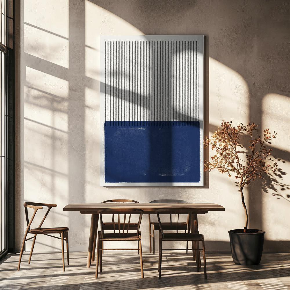 Blaue Linie Harmonie | Leinwand