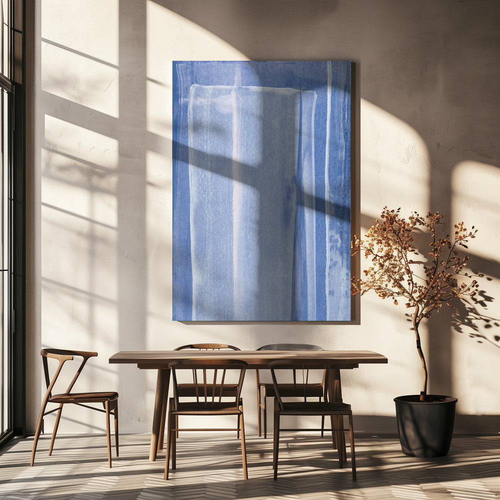 Blue With Vertical Brushstrokes | Canvas