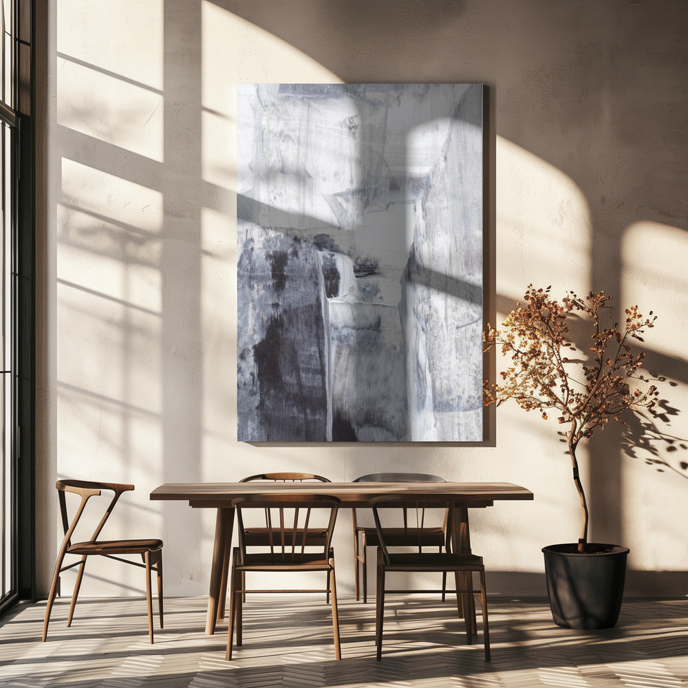 Monochrome Pinselstriche | Leinwand