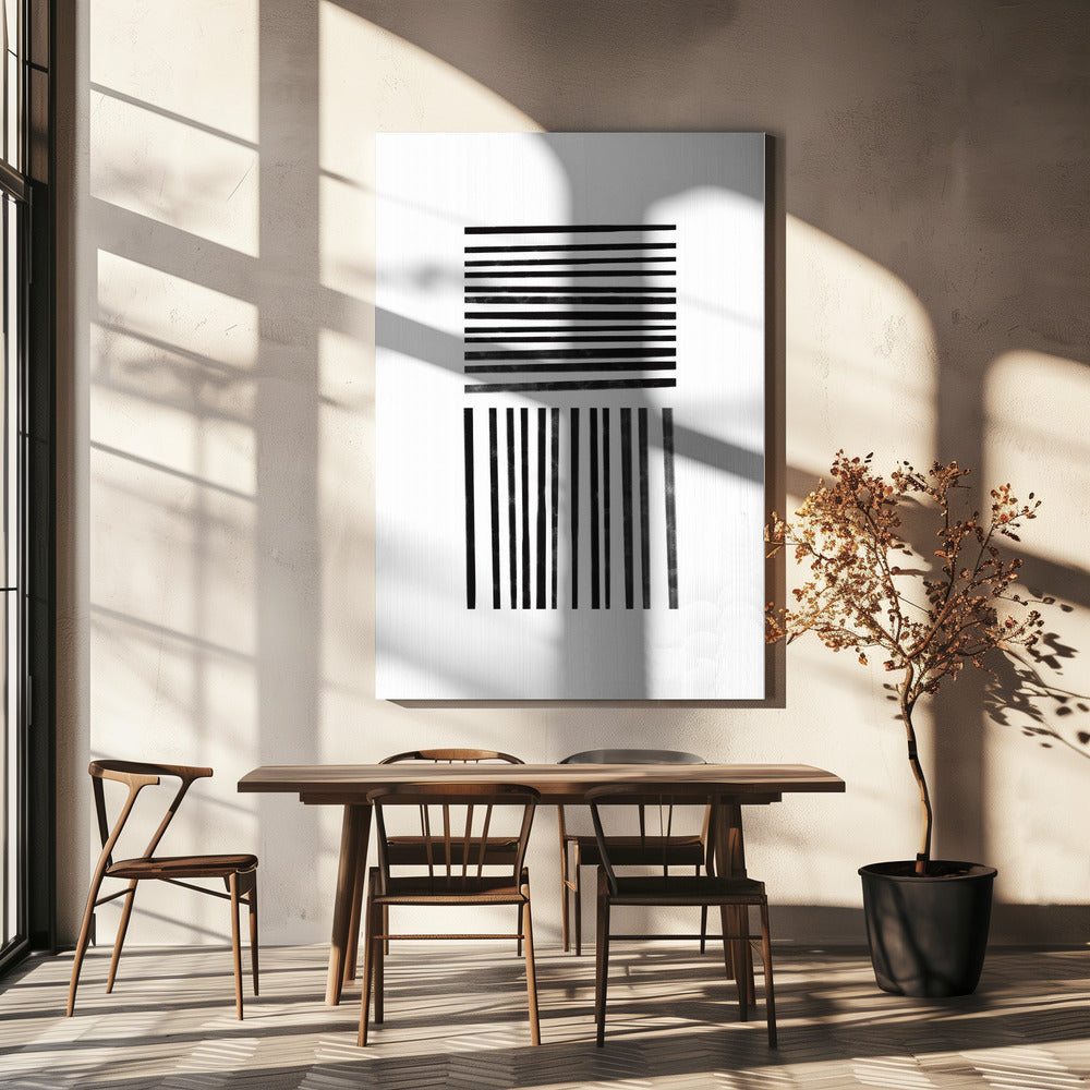 Parallele schwarze Linien | Leinwand