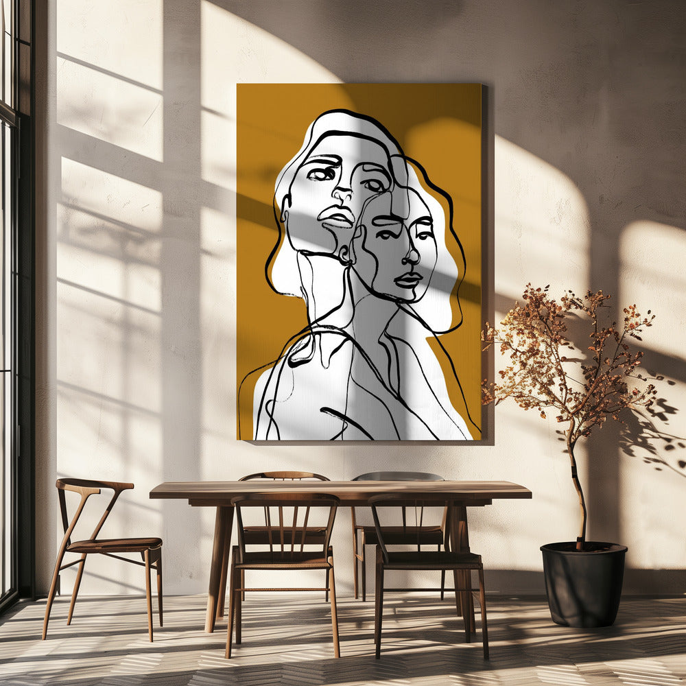 Verwobene Gesichter | Leinwand