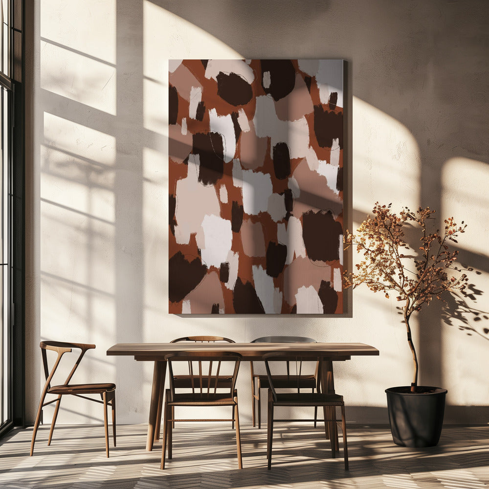 Erdige Pinselstriche | Leinwand