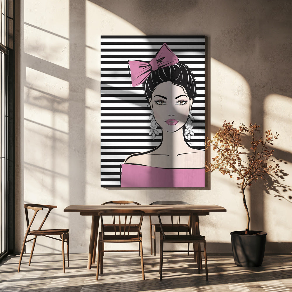 Gestreifte Eleganz | Leinwand