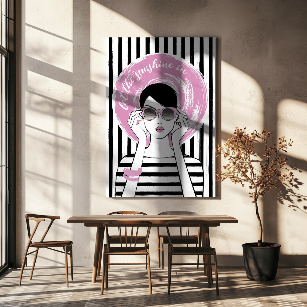 Rosa Sonnenbrille Vibe | Leinwand
