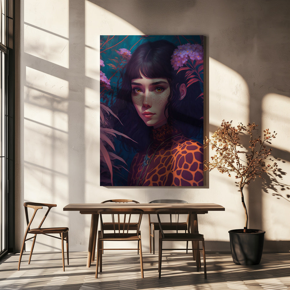 Mystischer Blütenblick | Leinwand
