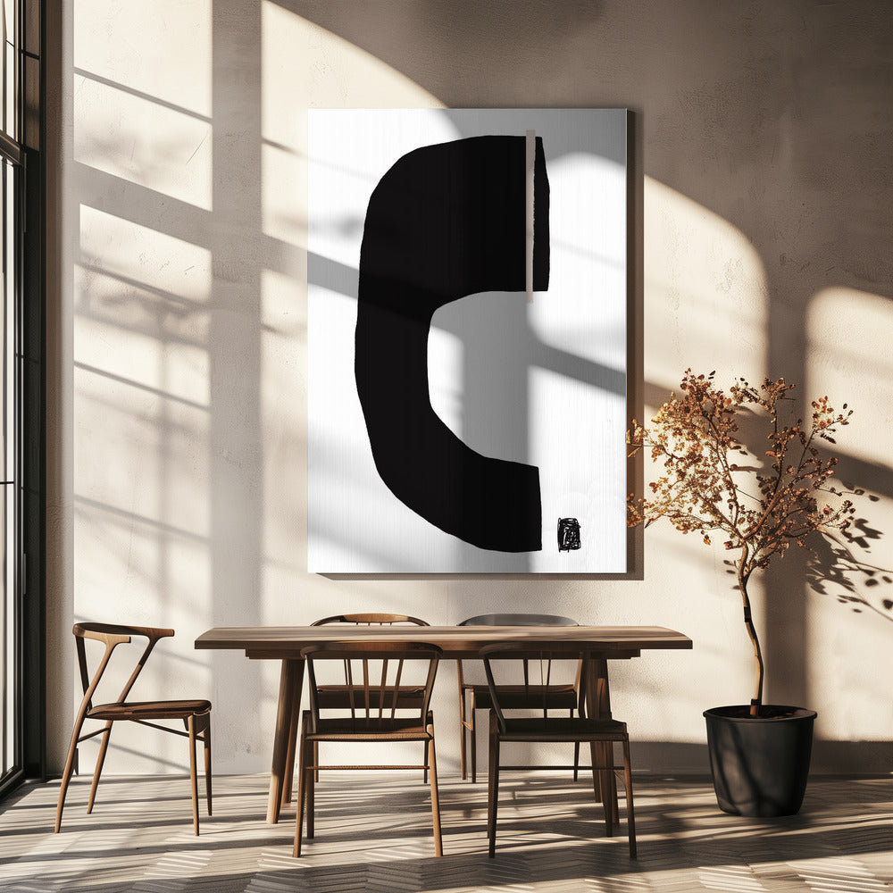 Schwarze geometrische Formen | Leinwand