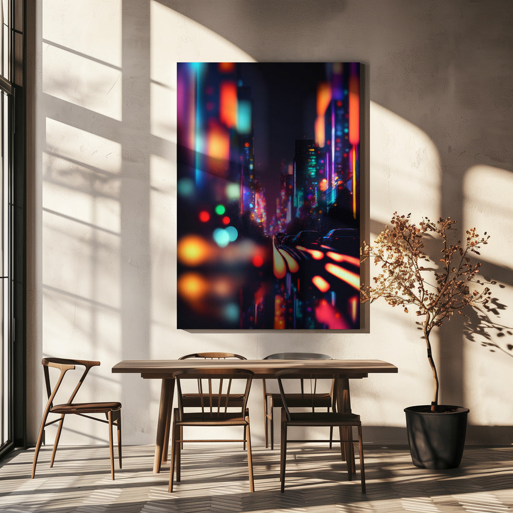 Neon-Traumlandschaft | Leinwand